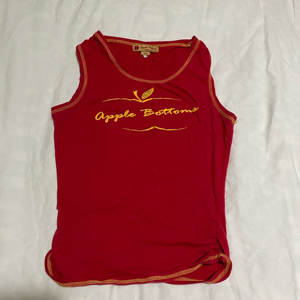 Red apple bottom jeans tank in red size small